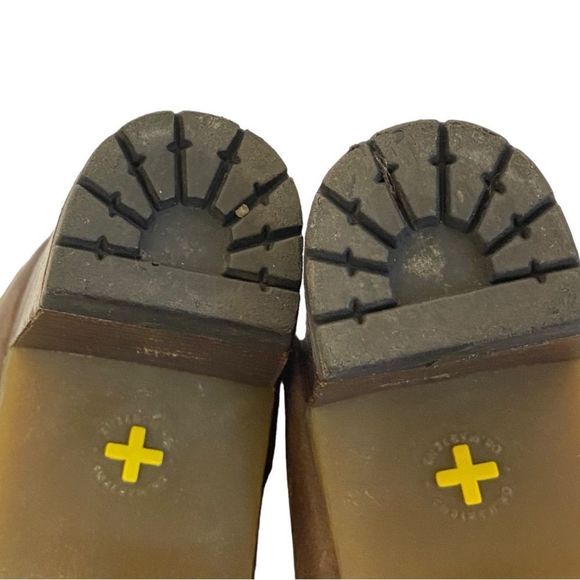 Dr Martens Una Brown Leather Chunky Heel Platform Clog Mule Shoe Sz 9 - Picture 7 of 16